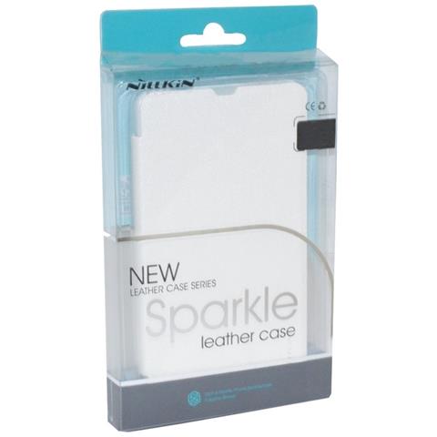 Custodia Sparkle Leather Flip Book Case Samsung Galaxy S7 Edge G935 White - Foto 5