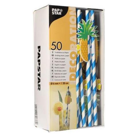 87780 Cannuccia Monouso 50 Pz Blu, Bianco - Foto 2