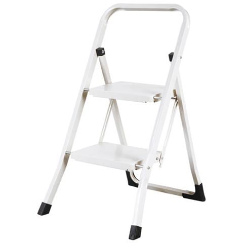 Dali 02 Sgabello Scaletto Scala In Acciaio Verniciato 2 Gradini Altezza Max 47 Cm - Foto 1