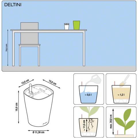 Fioriera DELTINI ALL-IN-ONE Bianco Lucido - Foto 4