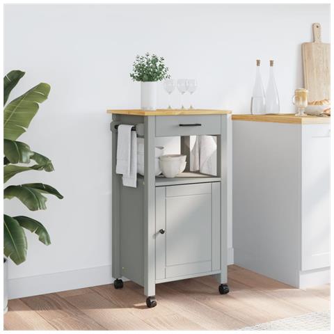 Carrello Da Cucina Monza 48x40x90 Cm In Legno Massello Di Pino - Foto 3