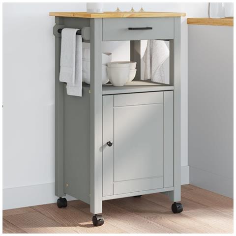 Carrello Da Cucina Monza 48x40x90 Cm In Legno Massello Di Pino - Foto 1