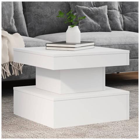 Tavolino Da Salotto Con Luci Led Bianco 50x50x40 Cm - Foto 1