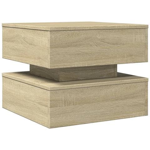 Tavolino Da Salotto Gambe In Metallo Rovere Sonoma 50x50x40 Cm - Foto 3