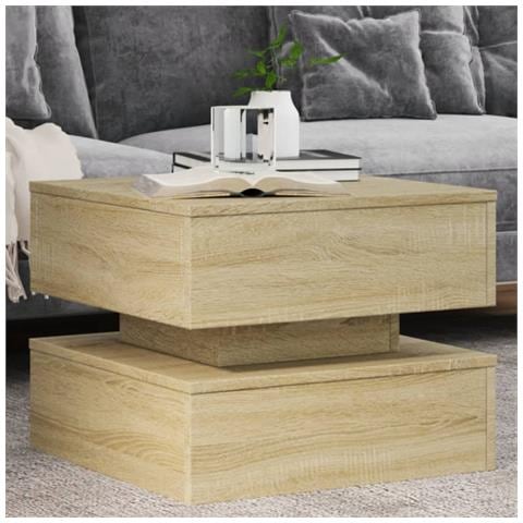 Tavolino Da Salotto Gambe In Metallo Rovere Sonoma 50x50x40 Cm - Foto 1