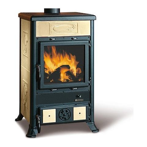Stufa A Legna Con Rivestimento In Maiolica 8,8 Kw Rossella R1 Liberty Extraflame - Beige - Foto 1