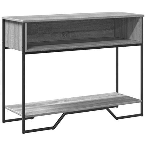 Tavolo Consolle Grigio Sonoma 100x35x74,5 Cm In Truciolato - Foto 2
