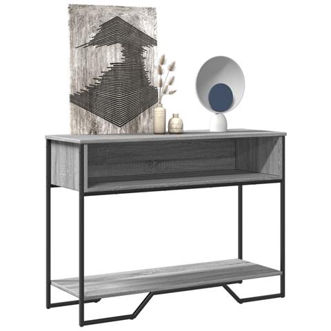 Tavolo Consolle Grigio Sonoma 100x35x74,5 Cm In Truciolato - Foto 1