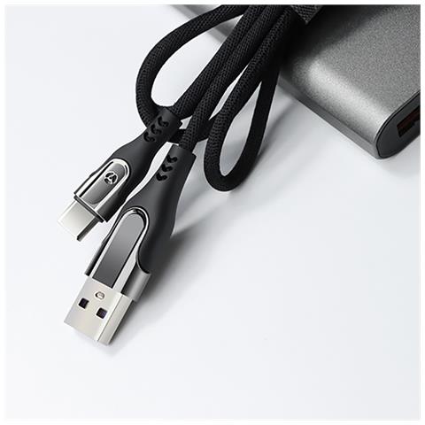 Cavo Da Tipo C A Usb Da 2 Pezzi 3,1 A Ricarica Rapida /sincronizzazione Dati 1 M Black - Foto 2