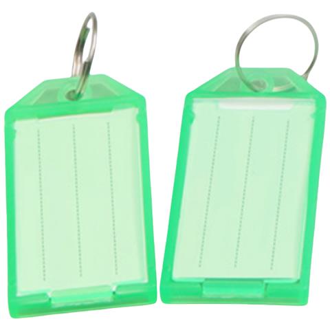 Etichette Portachiavi In Plastica Trasparente Con Apertura A Scatto (confezione Da 50) Grass Color - Foto 1