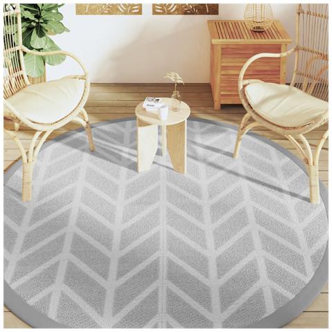 Tappeto Da Esterno Grigio 200 Cm In Pp - Foto 3