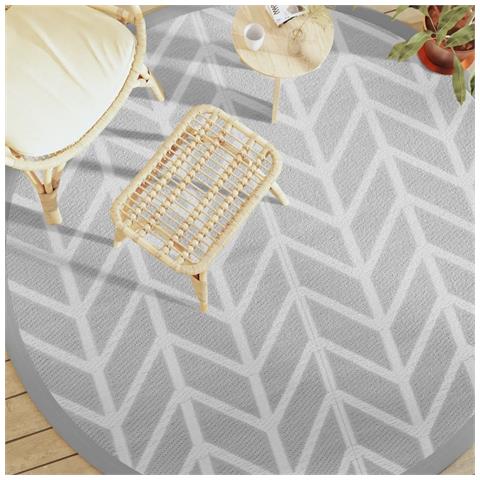 Tappeto Da Esterno Grigio 200 Cm In Pp - Foto 1