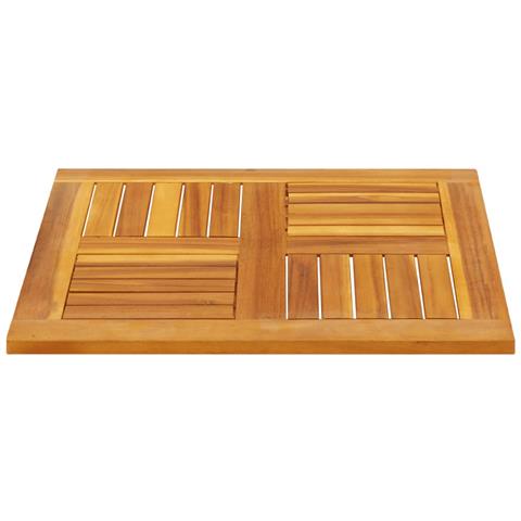 Piano per Tavolo 60x60x2 cm Quadrato Legno Massello di Acacia - Foto 3