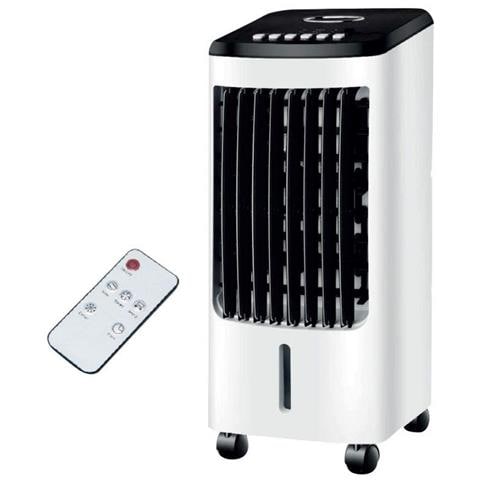 Raffrescatore d'Aria Portatile AKIC401 Evaporativo senza Tubo Serbatoio 4 Litri 3 Velocità Telecomando Potenza 80 W Colore Bianco / Nero - Foto 1