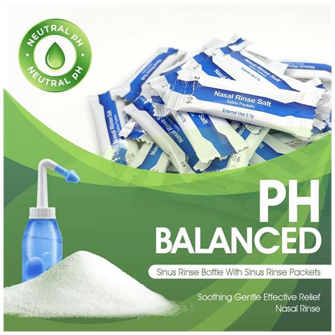 Kit Di Risciacquo Sinusale 300 Ml + 30 Sali, Adulti E Bambini - Waterpulse - Foto 6