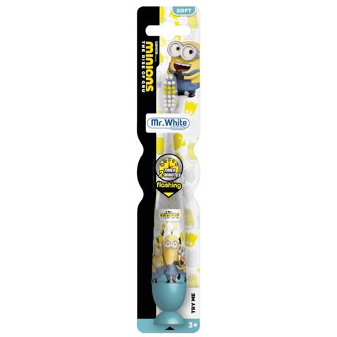 Spazzolino Illuminato Per Bambini Dei Minions Con Ventosa, Multicolore - Foto 2