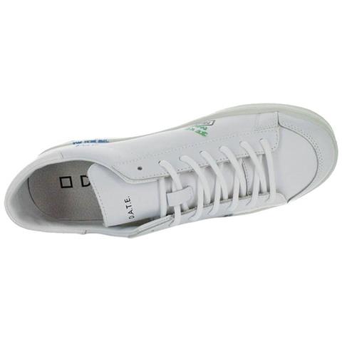 Mezze Scarpe Italiane Da Uomo Twist Doodle In Pelle Bianca Con Scritta 45 - Foto 2