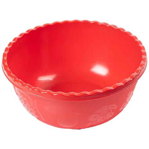 Recipiente Insalatiera Multiuso Rotonda Rossa. Ciotola Con Una Capienza Di 2.5 L - Foto 1