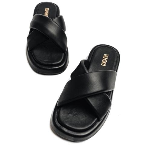 Pillow Slippers Ciabatte Pelle Scarpe Donna Nero Eu 38, 44101101 Bl - Foto 3