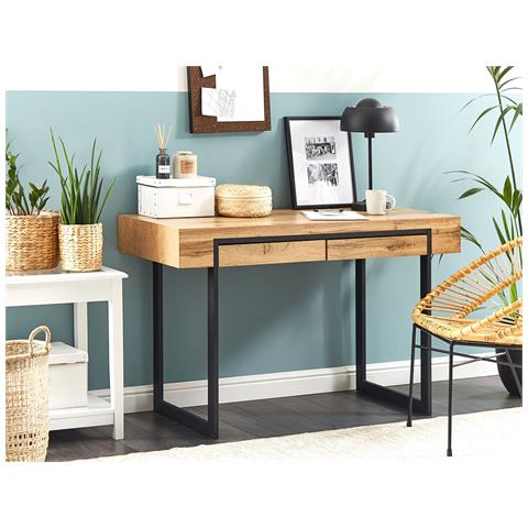 Scrivania Vida Marrone Chiaro 120 Cm 55 Cm Con Contenitore - Foto 1