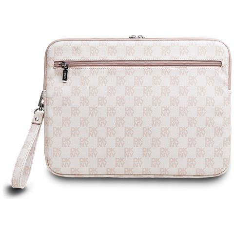 Elegante Custodia Per Pc Da 13 / 14 Pollici Con Motivo A Quadri E Strisce, Rosa - Foto 3