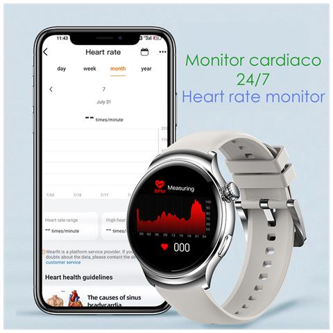Smartwatch Z93 Pro Con Display Amoled, Monitor Della Salute, Modalità Sportive, Temperatura Corporea E Chiamate Bluetooth. - Foto 7