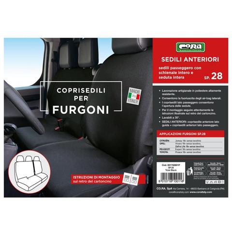 Coprisedili Per Furgoni Tg. Sp28 Seduta Intera Tess. Poliestere Nero - Foto 3