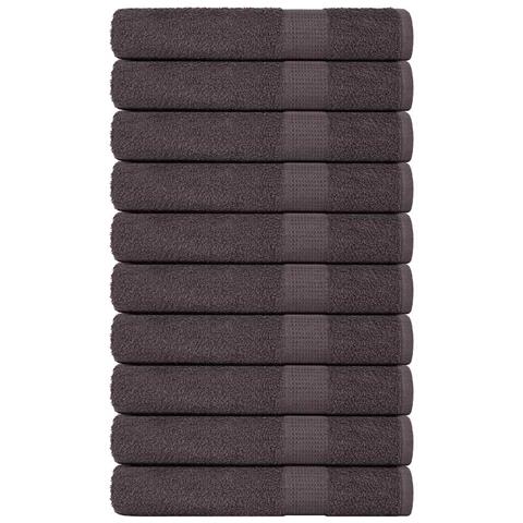 Asciugamani 10 Pz Antracite 100x200 Cm 360 G/m 100% Cotone - Foto 1