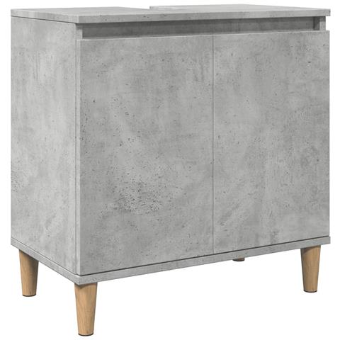Mobile Lavabo Grigio Cemento 58x33x60 Cm In Legno Multistrato - Foto 2