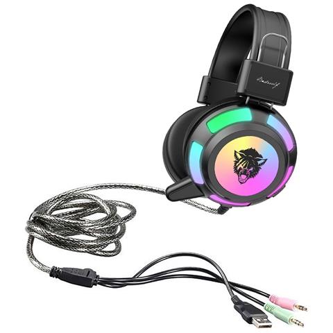 Cuffie V8 Rgb. Cuffie Da Gaming Per Pc Con Microfono Incorporato E Luce Led. - Foto 2