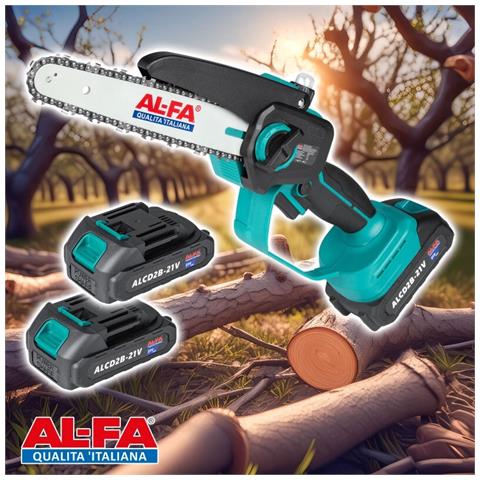 Motosega A Batteria Da 8 Pollici Con Sistema Di Lubrificazione Della Catena 2x Batteria Li-ion 21v 3.0ah Motore Brushless, Mini Motosega Elettrica, Motosega Monomanuale Per Giardino - Foto 4