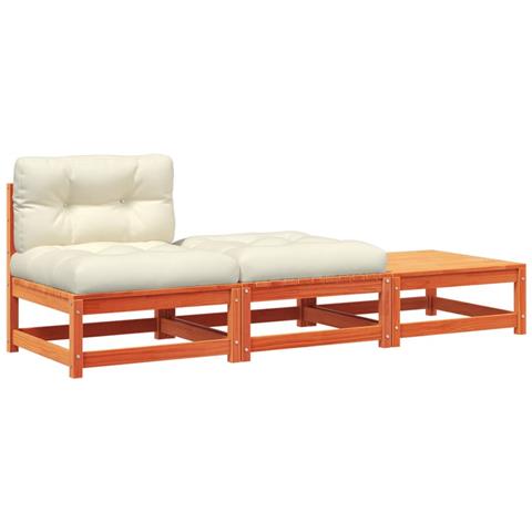 Lusso Casadino - Divano Da Giardino Senza Braccioli Con Cuscini E Poggiapiedi - Foto 1