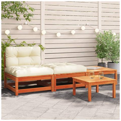 Lusso Casadino - Divano Da Giardino Senza Braccioli Con Cuscini E Poggiapiedi - Foto 8