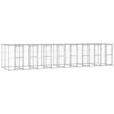 Lusso Casadino - Gabbia Per Cani Da Esterno In Acciaio Zincato Con Tetto 19,36m² - Foto 2