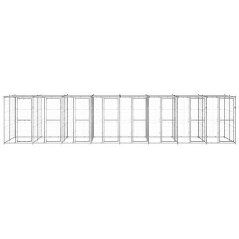 Lusso Casadino - Gabbia Per Cani Da Esterno In Acciaio Zincato Con Tetto 19,36m² - Foto 1