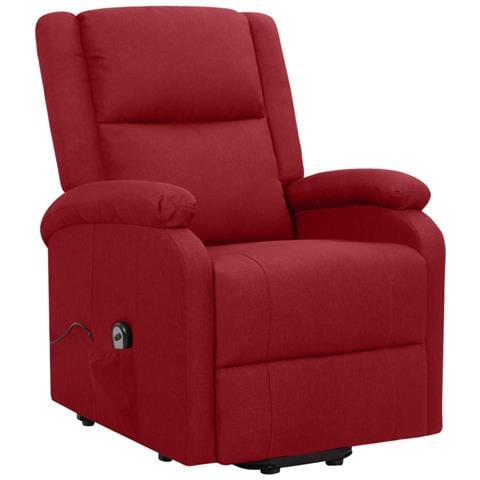 Poltrona Alzapersona Rosso Vino Tessuto - Foto 1