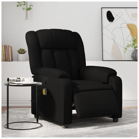 Poltrona Massaggiante Reclinabile Elettrica Nera in Similpelle - Foto 2