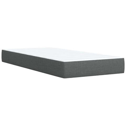 Giroletto a Molle con Materasso Grigio Scuro 80x200 cm Tessuto - Foto 9