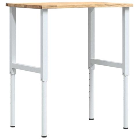 Banco da Lavoro 80x60x(71,5-98) cm Legno Massello Rovere - Foto 1