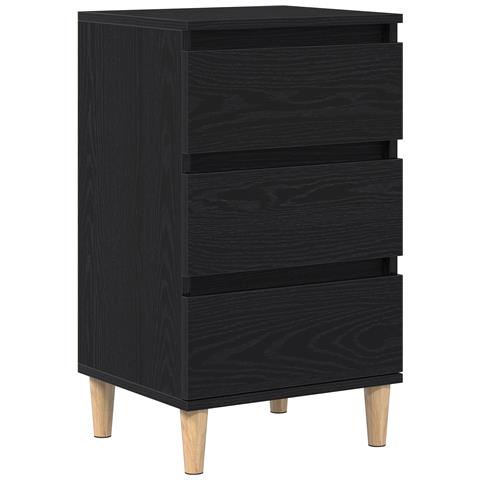 Comodino  Nero Rovere 40x35x70 cm Legno ingegnerizzato - Foto 1