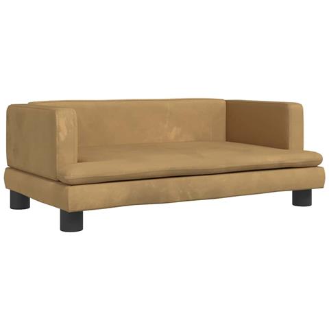 Lettino per Cani Marrone 80x45x30 cm in Velluto - Foto 1