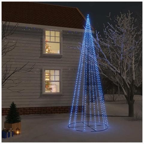 Lusso Casadino - Albero Di Natale A Cono Blu 732 Led 160x500 Cm - Foto 8