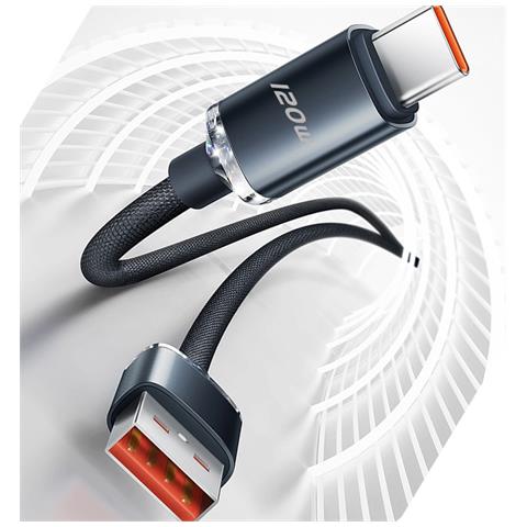 Cavo Di Ricarica Universale 2 Pezzi: Ricarica Rapida 120w, Spegnimento Automatico, Compatibile Con Huawei, Samsung, Apple, Garmin 1 M - Foto 7