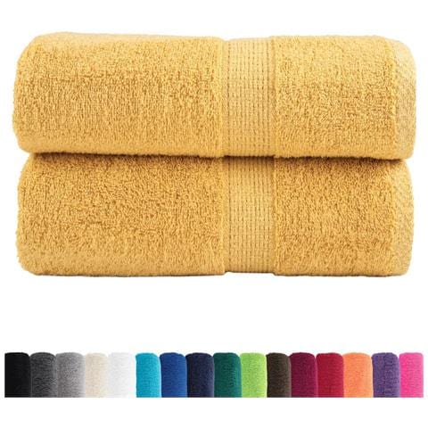 Asciugamani Premium SOLUND 2 pz Oro 30x30 cm 600 g/m² - Foto 2
