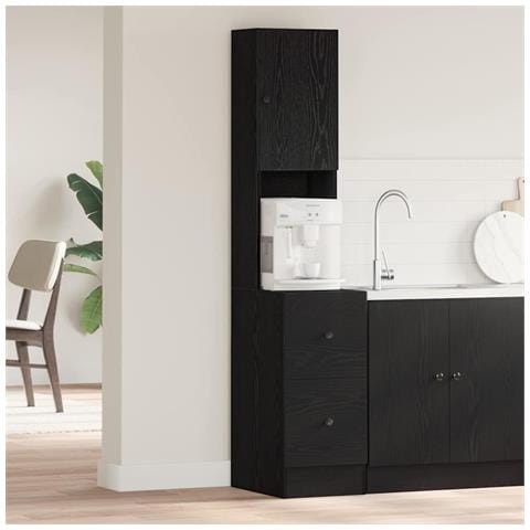 Mobile da cucina con cassetto Rovere nero Legno multistrato - Foto 2