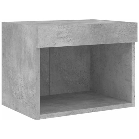 Mobili TV a Muro con LED 5pz Grigio Cemento Legno Multistrato - Foto 9