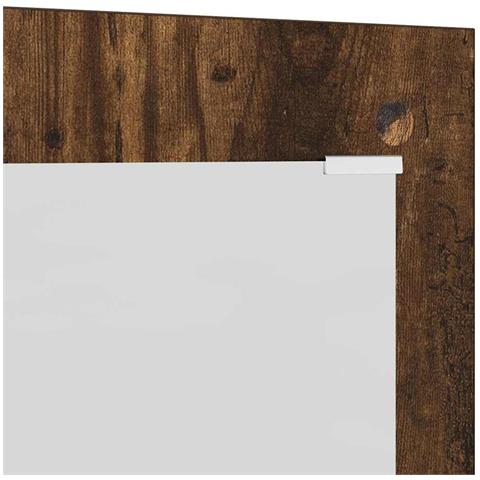 Appendiabiti a muro con specchio Rovere fumo 96 x 1.5 x 90 cm - Foto 9