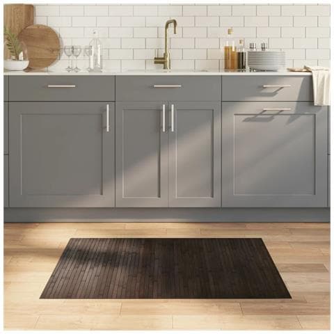 Tappeto Rettangolare Marrone Scuro 70x100 cm in Bambù - Foto 2