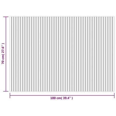 Tappeto Rettangolare Marrone Scuro 70x100 cm in Bambù - Foto 8