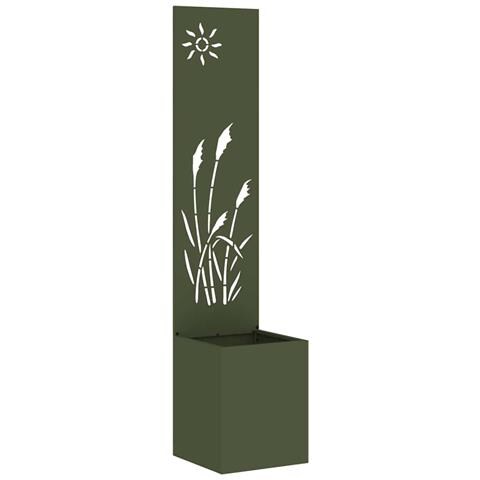 Vaso da Giardino con Pannello Decorativo Oliver verde - Foto 1